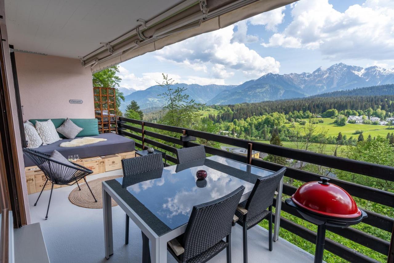 Apartamento -Panorama-Bergblick- Dampfbad-Dusche Und Aussenbett Flims Exterior foto